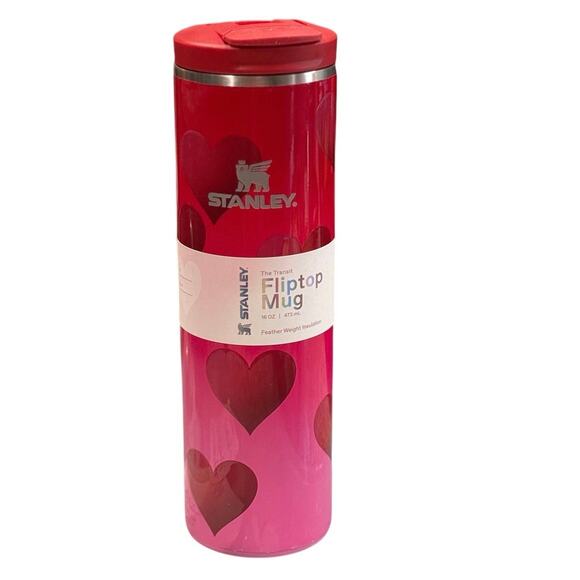 Stanley Valentines 16oz AeroLight Transit Bottle Flip Top Mug Rouge Red Hearts - Picture 7 of 7